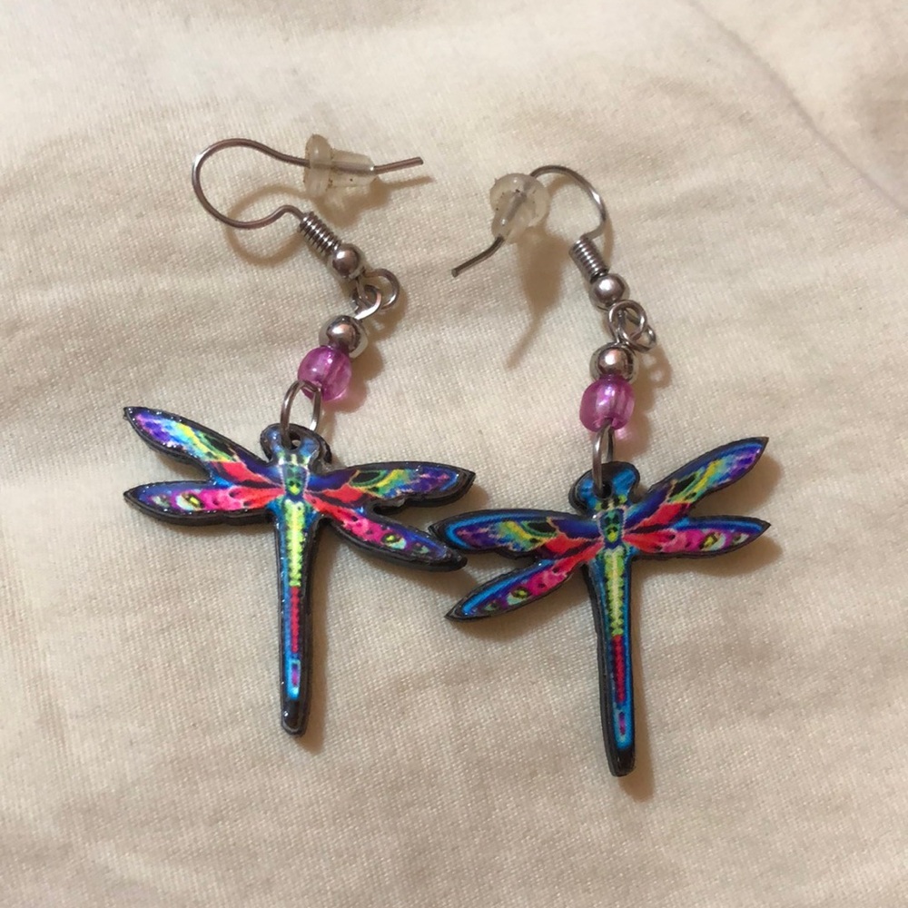 🧚Neon Dragonfly Earrings🧚